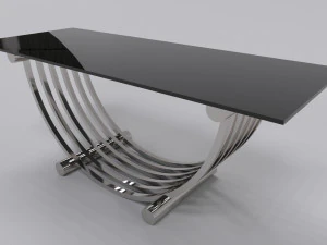 Tavolino in acciaio inox argento lucido Modello 3D
