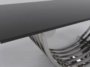 Tavolino in acciaio inox argento lucido Modello 3D