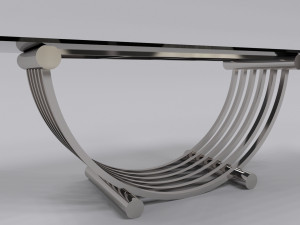 Coffee table stainless silver gloss 3Dモデル