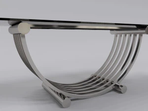Tavolino in acciaio inox argento lucido Modello 3D