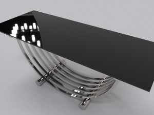 Coffee table stainless silver gloss 3Dモデル