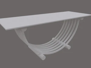 Tavolino in acciaio inox argento lucido Modello 3D