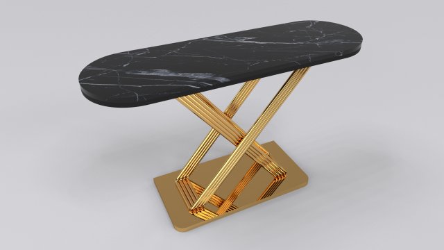 Luxury console table with legs pipe 3D Model .c4d .max .obj .3ds .fbx .stl .blend 