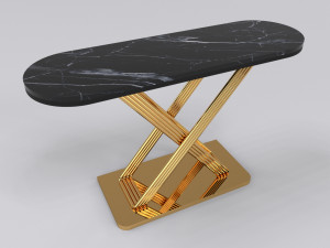 Luxury console table with legs pipe 3D Model