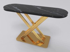 Luxury console table with legs pipe 3D Model