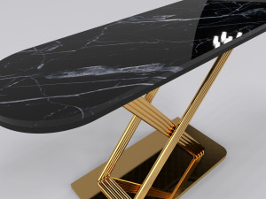 Luxury console table with legs pipe 3D Model