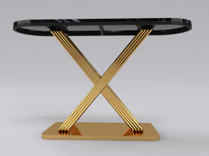 Luxury console table with legs pipe 3D Model