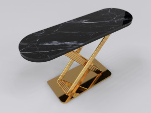 Luxury console table with legs pipe 3D Model