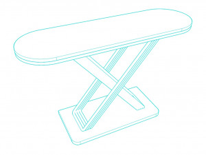Luxury console table with legs pipe 3D Model