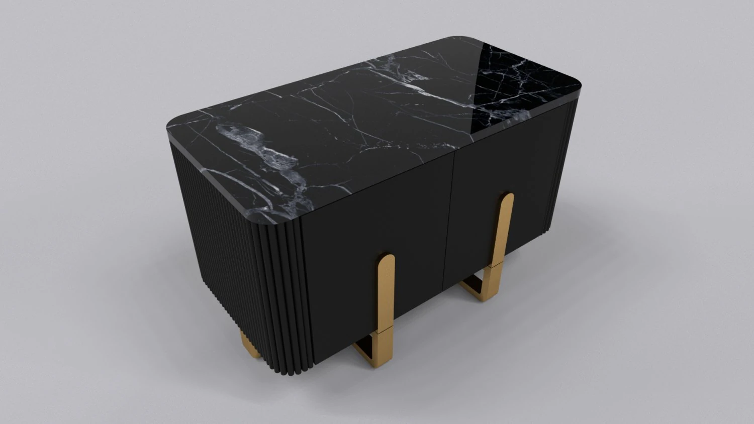Side table with 2 door 3D Model .c4d .max .obj .3ds .fbx .stl .blend 
