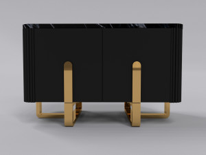 Side table with 2 door 3Dモデル