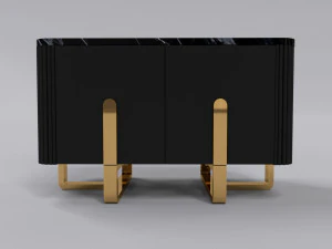 Side table with 2 door 3D Model