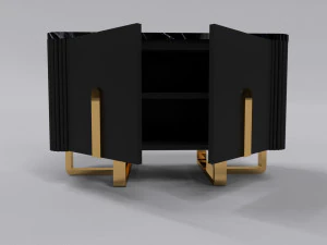 Side table with 2 door 3D Model