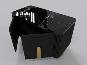 Side table with 2 door 3Dモデル