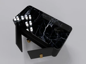 Side table with 2 door 3D Model