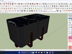 Side table with 2 door 3Dモデル