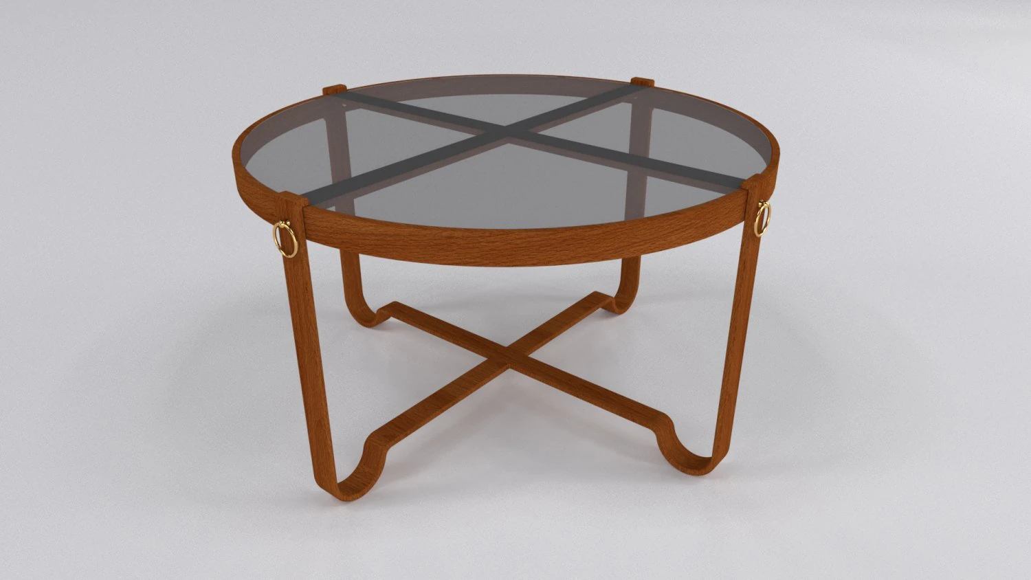 Wood coffee table with top black glass 3D Model .c4d .max .obj .3ds .fbx .stl .blend 