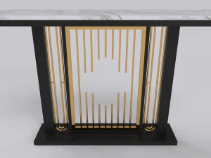 Console table minimalist modern with marble white carrara 3D Model