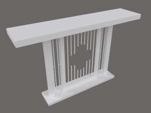 Console table minimalist modern with marble white carrara 3Dモデル