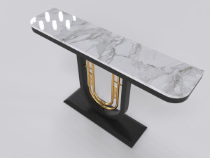 Luxury console table gold and charcoal minimalist modern 3D Model