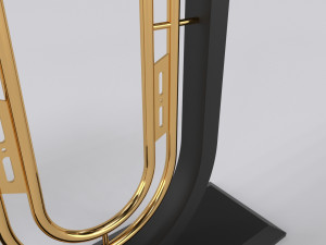 Luxury console table gold and charcoal minimalist modern 3D Model