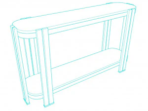 Marie console table 3D Model