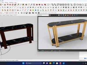 Marie console table 3D Model
