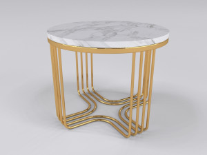 Mindi gold SIde table 3D Model