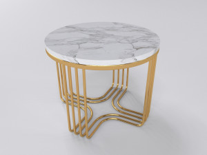 Mindi gold SIde table 3D 模型