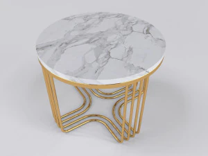 Mindi gold SIde table 3D Model