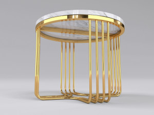 Mindi gold SIde table 3D 模型