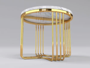 Mindi gold SIde table 3D Model