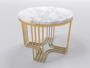Mindi gold SIde table 3D 模型