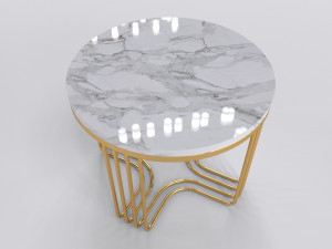 Mindi gold SIde table 3D 模型