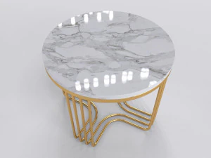 Mindi gold SIde table 3D Model