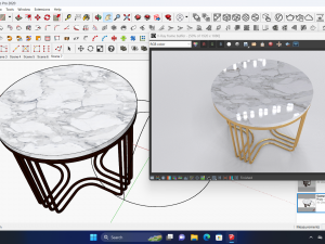 Mindi gold SIde table 3D 模型