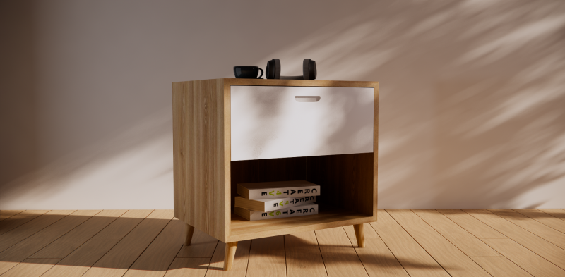 Side table 1 drawer Modello 3D .c4d .max .obj .3ds .fbx .stl .blend 