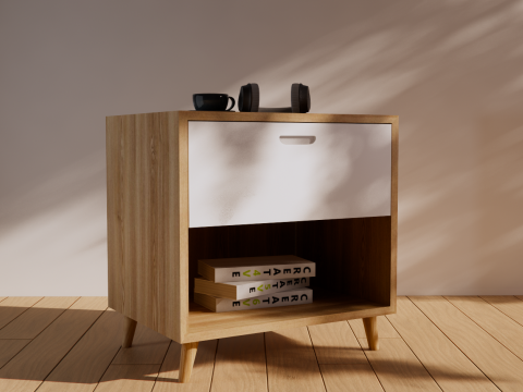 Side table 1 drawer Modèle 3D