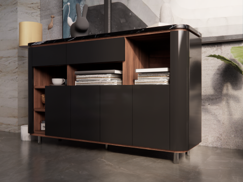 Buffet modern minimalist tropis 3D 모델