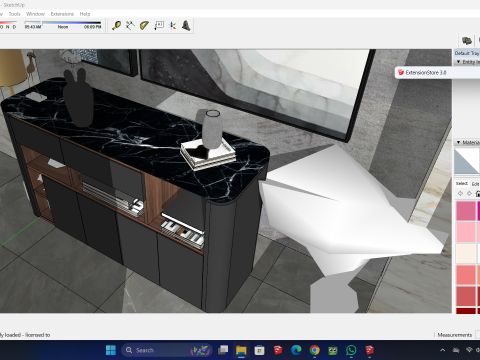 Buffet modern minimalist tropis 3D 모델