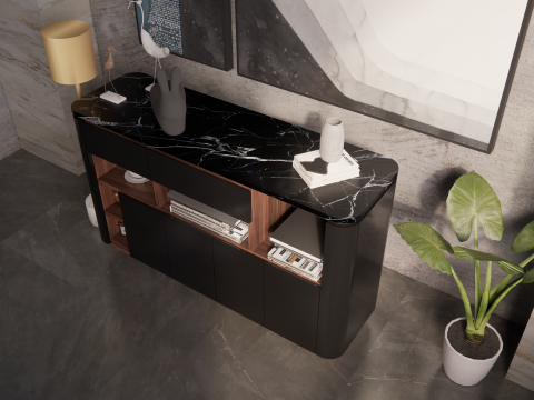Buffet modern minimalist tropis 3D 모델