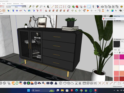 Фуршет мінімалістичний сучасний 3D Модель