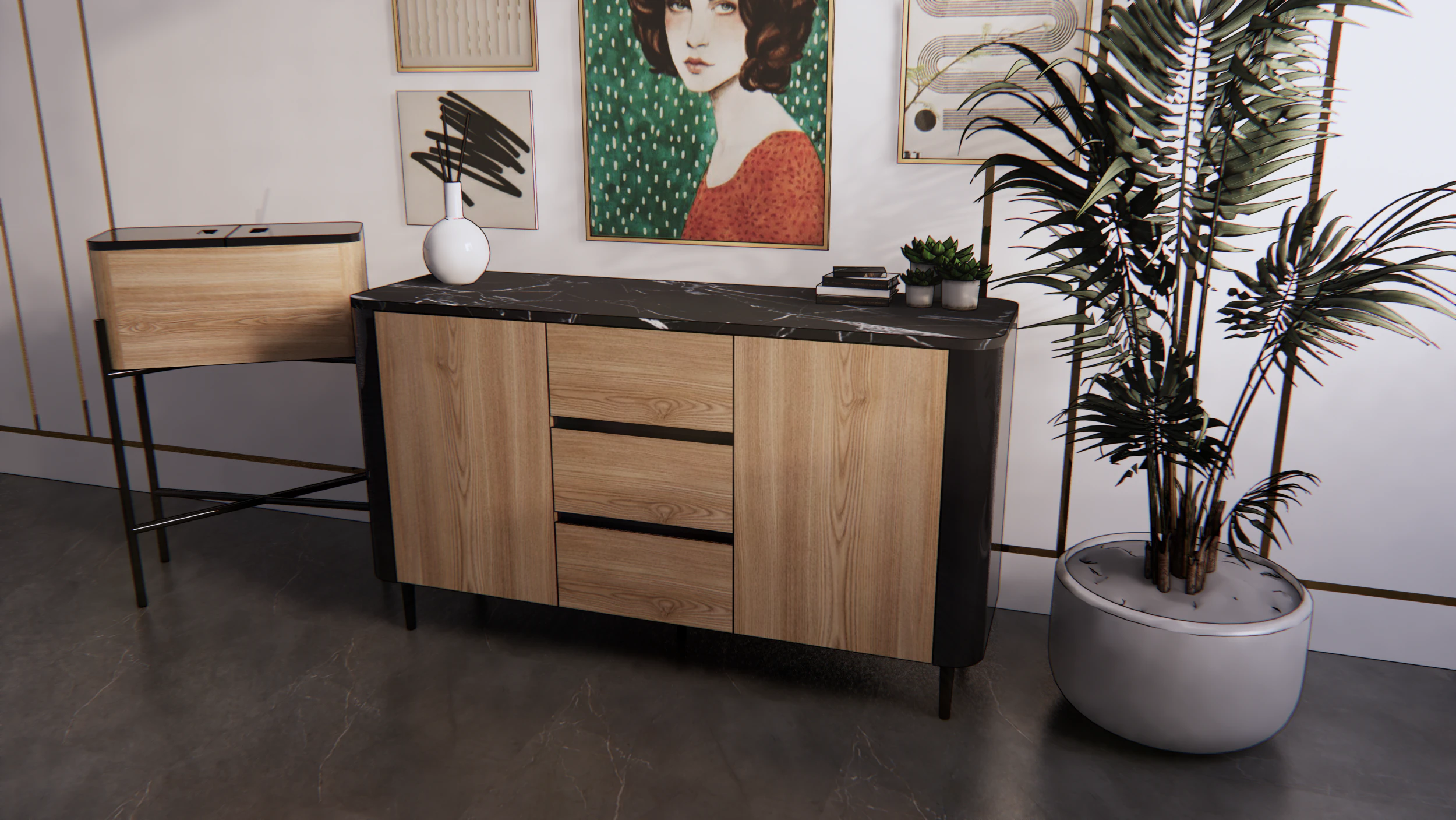 Buf&ecirc; retr&ocirc; Modelo 3D .c4d .max .obj .3ds .fbx .stl .blend 