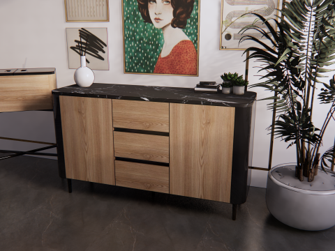 Buffet retro Model 3D