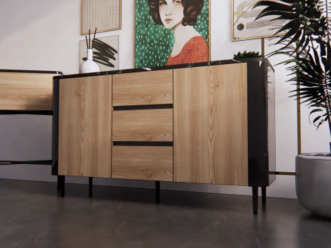 Buf&ecirc; retr&ocirc; Modelo 3D