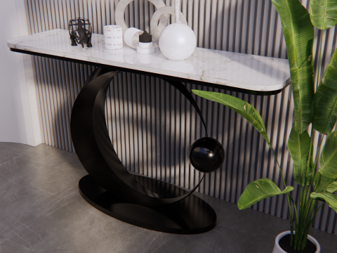 Console table minimalist Model 3D