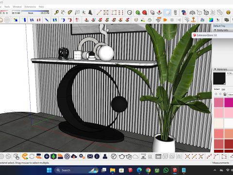 Console table minimalist 3D Model