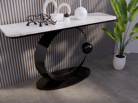 Console table minimalist 3D Model