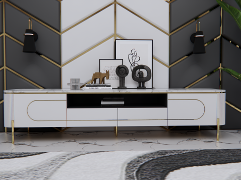 Tv stand minimalist Model 3D