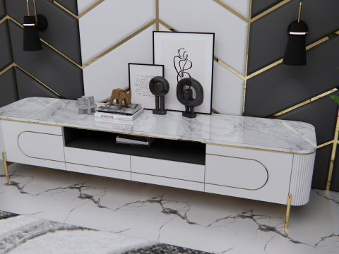 Tv stand minimalist 3D Model